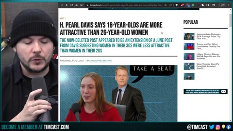 Pearl Davis SLAMMED For Claiming 16 Year Olds Were "Hotter" Than 26 Years Olds, Accused Of Baiting