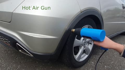 NO PAINT! HOT AIR! Restoration of car plastic trim using heat gun. Honda Civic MK8