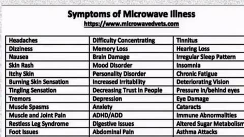 Radiation poisoning can cause loss of smell, loss of taste, hair loss, memory loss and brain fog