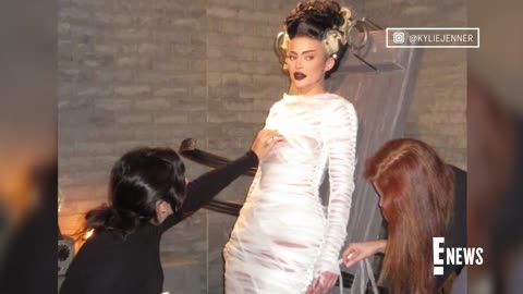 Kylie Jenner Debuts Sexy Bride of Frankenstein Halloween Costume E! News.mp4
