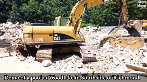 Pool Demolition in Stunning Time-Lapse | Watch the Exciting Transformation!