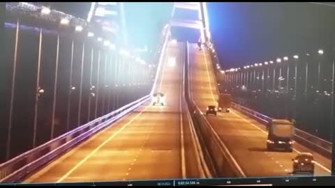 WATCH Moment of massive explosion on Crimea's Kerch bridge. clip