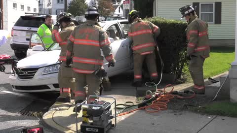 Car gets T-boned at intersection injuring one person