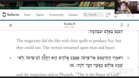 Parsha and Chat with Rabbi Shlomo Nachman, Va'eira Exodus 6:2-9:35, Ezekiel 28:25-29:21