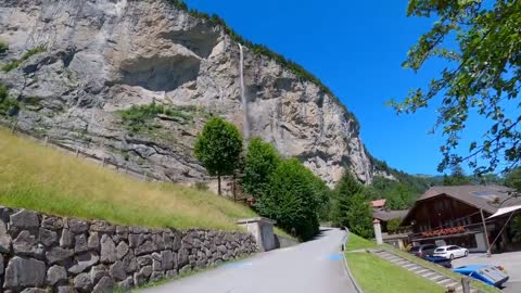 The beautiful Lauterbrunen Valley in Switzerland, a summer hiking trip
