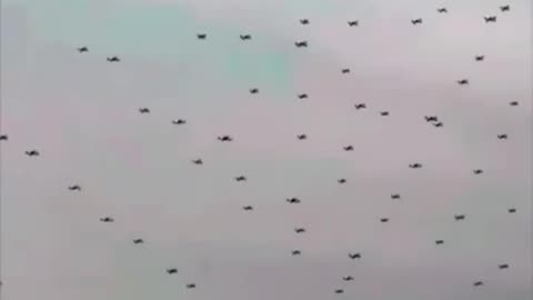 Chinese Military Practicing Drone Swarm Warfare