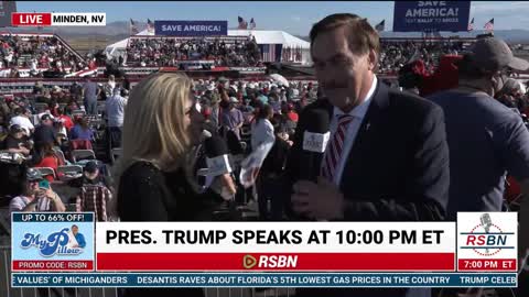 Mike Lindell at Trump's Nevada Rally