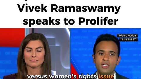 Breaking News Vivek Ramaswamy Speaks to Prolifer