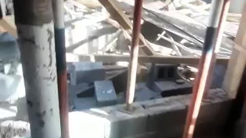 house roof falling