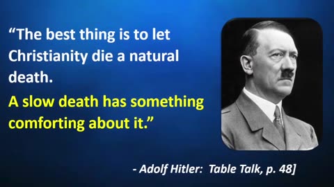 Adolf Hitler Was A Atheist Not A Christian