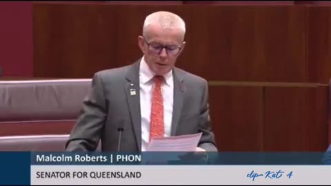 Senator Malcolm Roberts Just Stood up in Australian Parliament and Exposed the UN/WHO