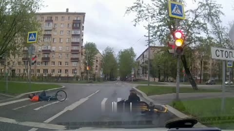 Two bikes had a collision.