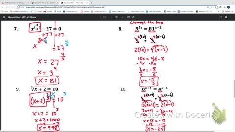 IM3 Alg2 CC 7.1 Rational Exponents Mastery Check#3