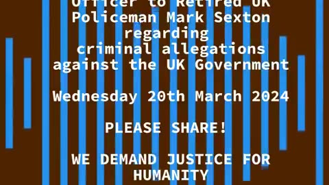 PHONE CALL FROM MI5 TO EX POLICE OFFICER MARK SEXTON (20/03/2024)