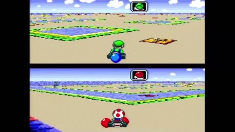Super Mario Kart - Two-Player Battle Mode (Actual SNES Capture)