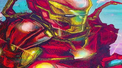 Drawing Iron man from Marvel.