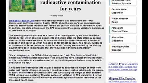 Texas EPA Cover up Oil Gas Production Fracking Releases Dangerous Levels Of Radiation In Water