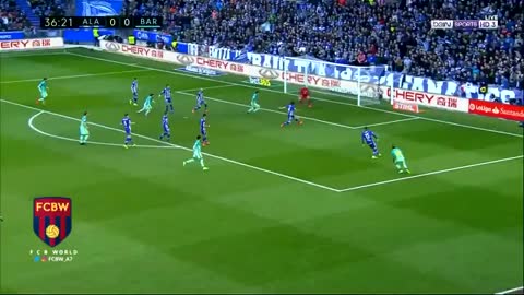 Luis Suarez great goal vs Alaves 1-0