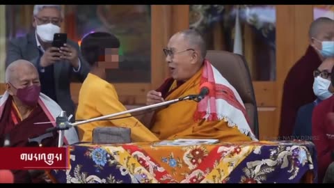 Dalai Lama asked boy to suck his tongue