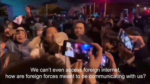 Students in Chinese protests deny the claims of foreign influence.