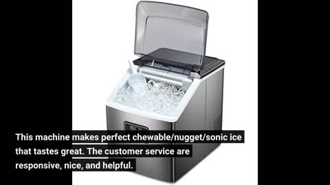 Antarctic star portable nugget ice maker machine for countertop, automatic 44lbs in 24 hours
