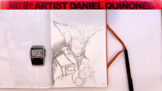Comic Drawing of Wolverine using pen & Pencil. Art by: Artist Daniel Quinones