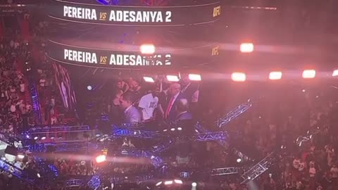 President Trump walks in UFC 287 to Kid Rock and the crowd goes wild