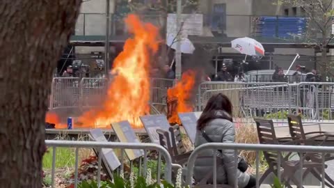 Person Self Immolates Outside Trump Trial