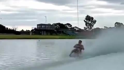 UnBelievable!! He Even Does Push Ups On Water! #crazyrider #waterfun