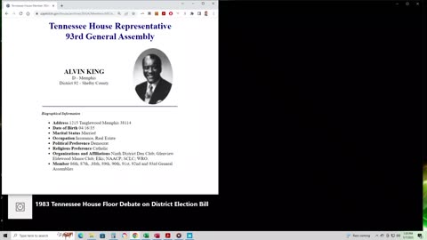 1983 audio of Tennessee House debate on the district election bill used as basis for 2023 bill