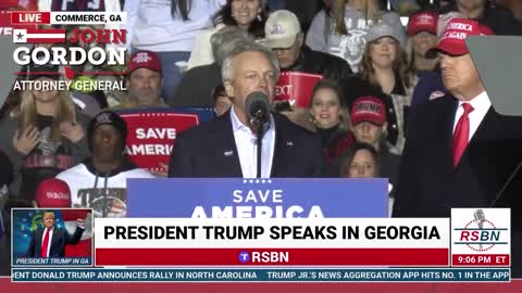 President Donald Trump and John Gordon For Attorney General at Commerce, GA Rally