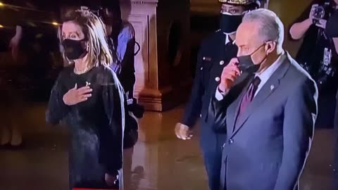 02/03/21 11:00pm Ceremony for Officer Sicknick. Dirty wrinkled Pelosi