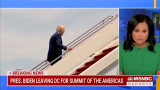 WATCH: Biden Nearly Faceplants Again Going Up Air Force One Stairs
