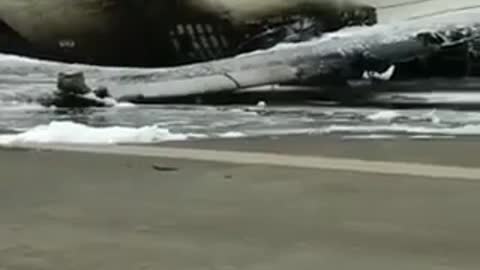 In Peru, an airplane taking off collided with a passing car at the airport. 4