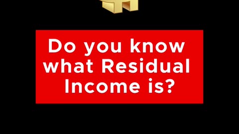 Unlocking Endless Earnings 📚 The Power of Residual Income Explained!