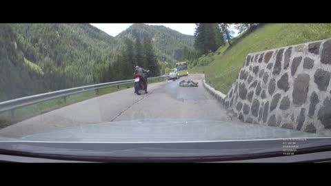 Winding Road Motorcycle Crash