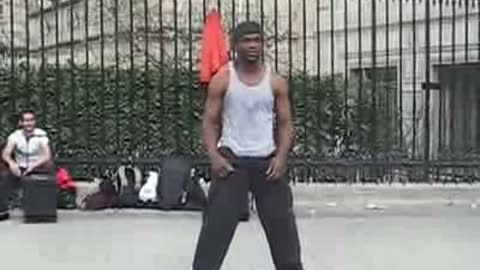 Amazing street dancer in Paris