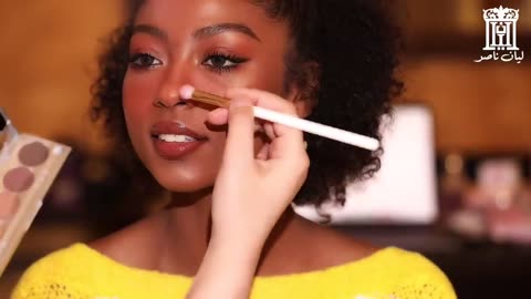 Soft and healthy makeup for dark skin, adding sweet touches