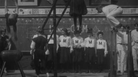 Central High School, Calisthenics, Missouri Commission (1904 Original Black & White Film)