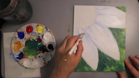 Painting Tutorials with D. A. Damson Easy Daisy