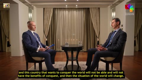 Syrian President Bashar Assad interview with Russian Sputnik