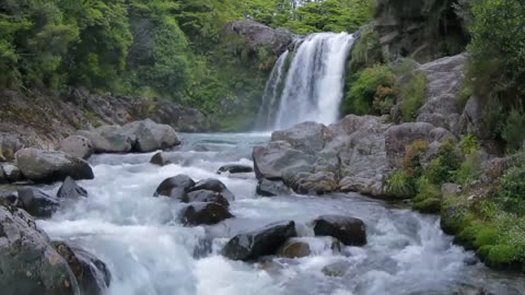 Relaxing Waterfall: A Scenic Oasis of Tranquility
