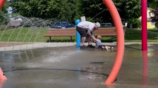 Last Second Save at the Splash Pad