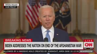 Biden: ''Last night in Kabul, the United States ended 20 years of wars in Afghanistan''