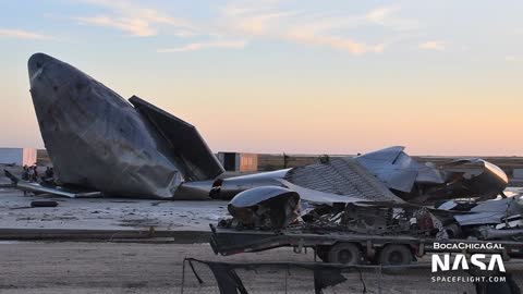 SpaceX Starship SN-8 Test Flight and Wreckage 12/09/20