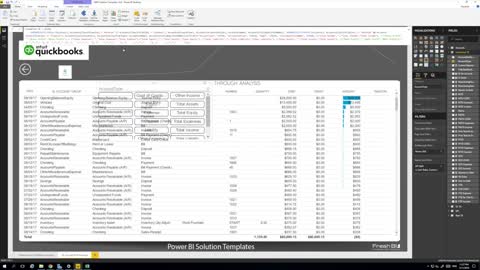 Power BI Solution Template for Quickbooks Online