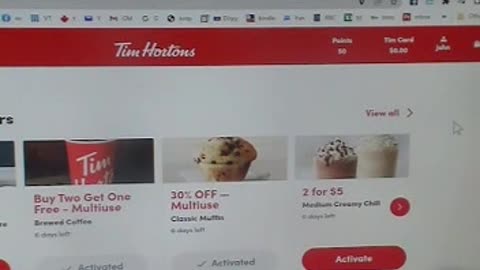 Fix Tim Hortons "can't see my weekly Offers when I log on" bug
