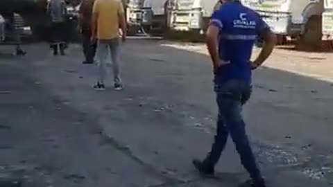 Turkish Construction Worker Goes Mad After Being Fired For Refusing The Death Jab