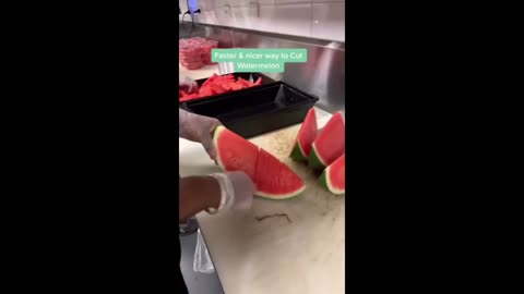 a faster way to cut a whole watermelon