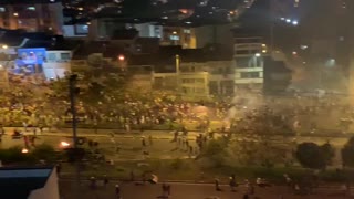 Protesta en la autopista a Floridablanca